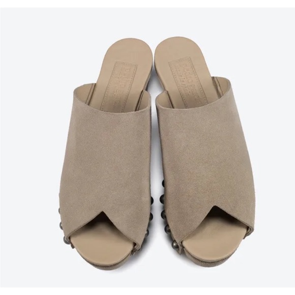 Pedro Garcia Nain Clog Peep Toe Clog in Desert Castoro Size 38.5 - Picture 2 of 6